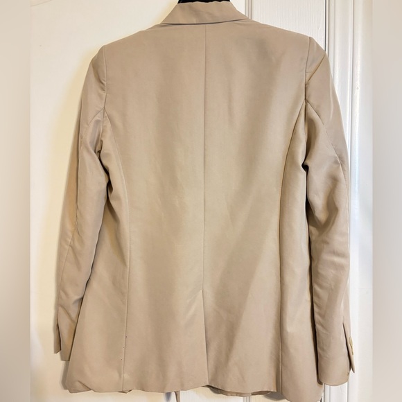 Mango Beige Double-Breasted Blazer - Picture 4 of 8